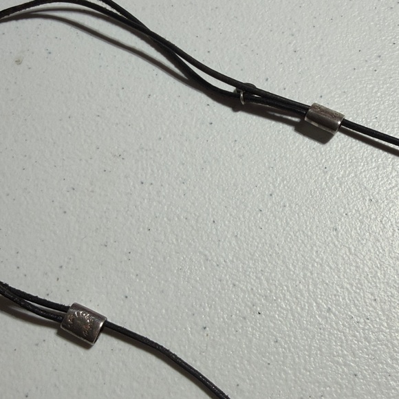 Tateossian Silver Horseshoe Pendant with adjustable Black Cord (2) - Picture 3 of 8